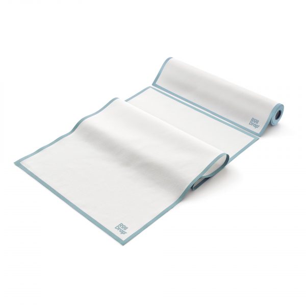 RollDrap 8 krpa u rolni za čaše belo/svetlo plava 40x80, Pamuk - Image 3