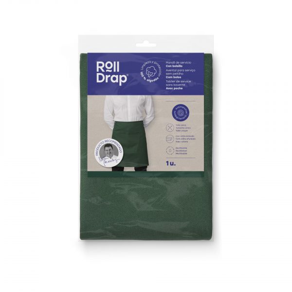 Roll Drap Half apron Zelena kecelja sa dzepom 75x50 - Image 6