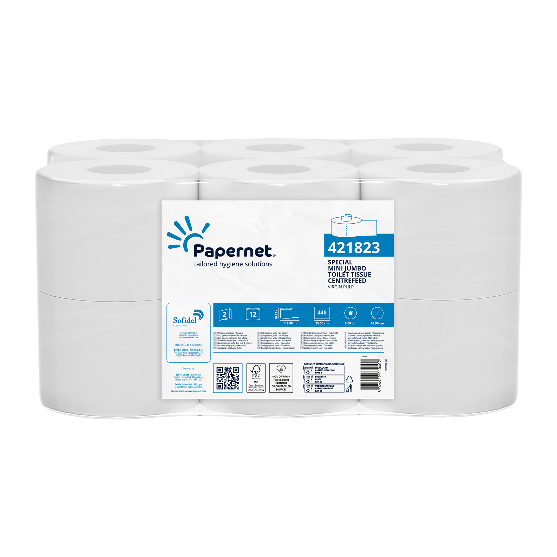 Toalet Papir Gigant,  centralno izvlačenje, 2-slojni, 12 x 112 metara